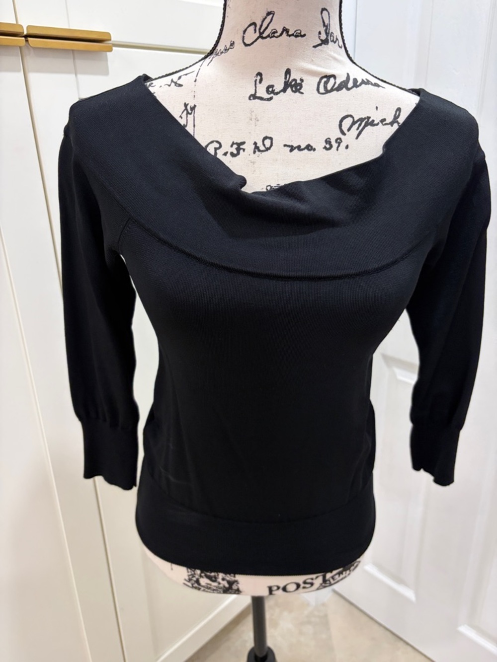 The Limited Black light fitted Cowl Neck Sweater